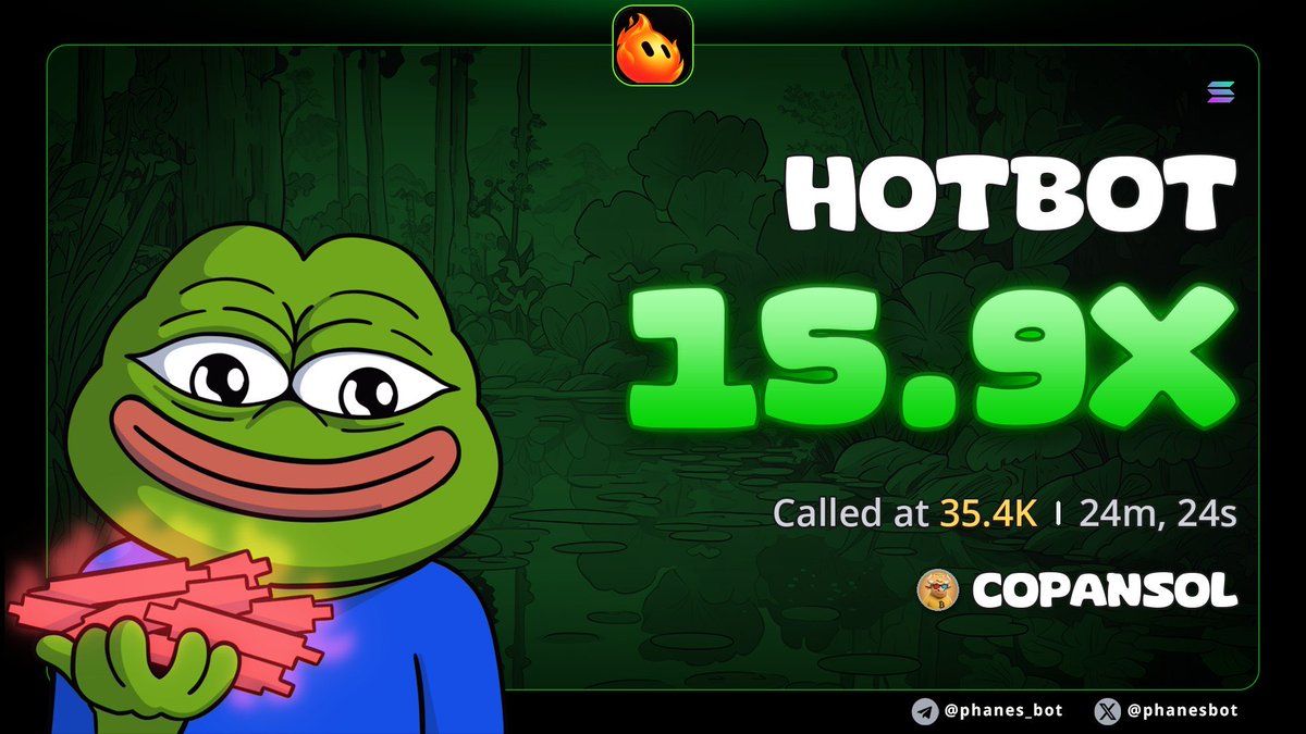 COPANSOL's tweet photo. 15X gain up on $HOTBOT
CA:

8nnaeWCw8mUypcGAgbmSuzAT85uWx4UN12adDrMhXrGF

#Sol https://t.co/XXegq9EZ4q