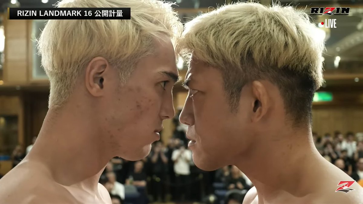 FightsMemory's tweet photo. 波乱の公開計量となったRIZIN長崎大会😬

・宇佐美正パトリック選手陣営の申し出により、契約体重が71kgから72.65kgに変更。

・赤沢幸典選手が昨夜の練習中に膝を負傷。ドクターストップにより試合中止。

・山本聖悟選手が0.1kgオーバー。試合は減点+ノーコンテストルールで実施。

・KAKERU選手が0.95kgオーバー。試合は減点+ノーコンテストルールで実施。

https://t.co/QP8nD4mNL5より