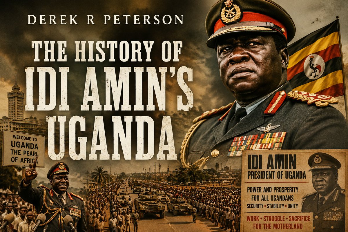 BriefingRoom_45's tweet photo. Fascinating conversation with @Unseen_Archive coming to you tomorrow. Watch the brand new episode of The Biographer's Chair podcast talking about the Ugandan peoples under the rule of Idi Amin #UgandaHistory #IdiAmin #DerekRPeterson #BiographersChair #Uganda https://t.co/OPR63nqYva