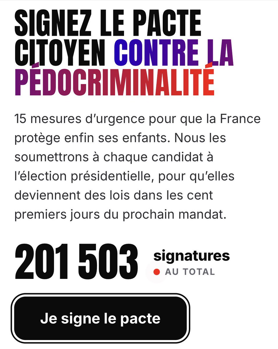 michel_amas's tweet photo. Plus de 200 000 personnes ont signé la pétition en une semaine 

Signez-vous aussi

PAS UN ENFANT DE +

https://t.co/sGf91EvNyM https://t.co/3CNRa8OEjZ