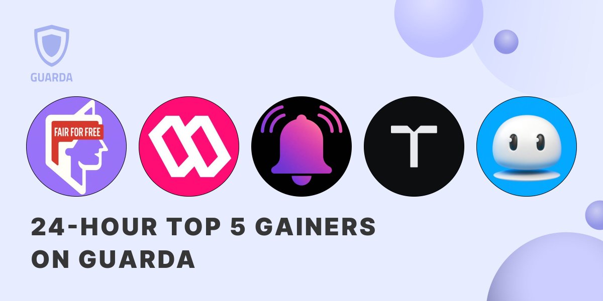 GuardaWallet's tweet photo. 🚀 24H Top 5 Gainers on Guarda Wallet

🔹 Fair and Free ( $FAIR3 ) +162.71%
🔹 SWEAT ( $SWEAT ) +159.73%
🔹 Push Protocol ( $PUSH ) +145.05%
🔹 Talus ( $US ) +76.07%
🔹 SLIMEX ( $SLX ) +62.14%

💰 Hold and Grow Your Portfolio 🔗 https://t.co/I0IsXBN18f https://t.co/4f38UvXEuU
