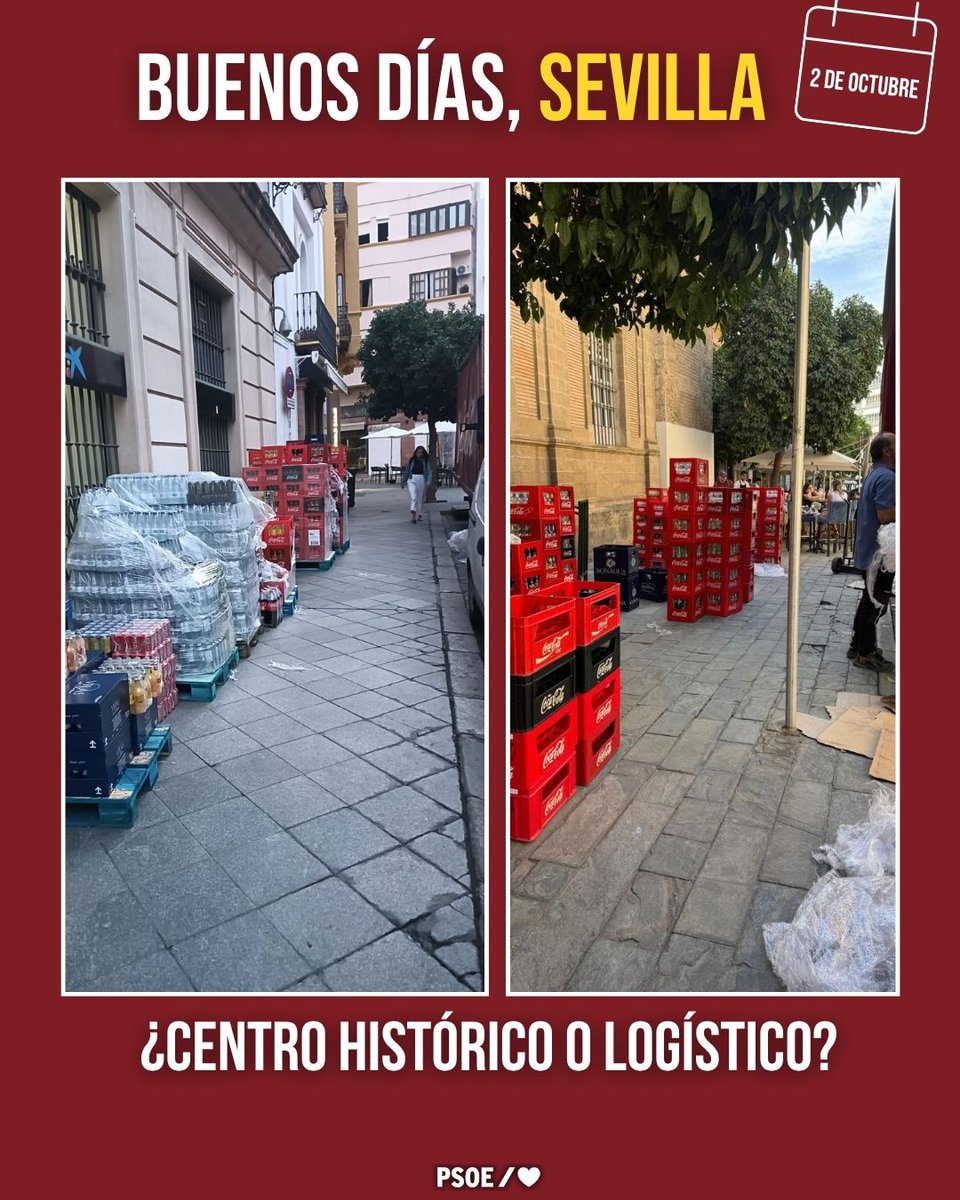 PSOEAytoSevilla's tweet photo. Un muelle de descarga en las aceras, da igual la hora...
#SevillaEnMarchaAtrás https://t.co/xt4ea8ruVO