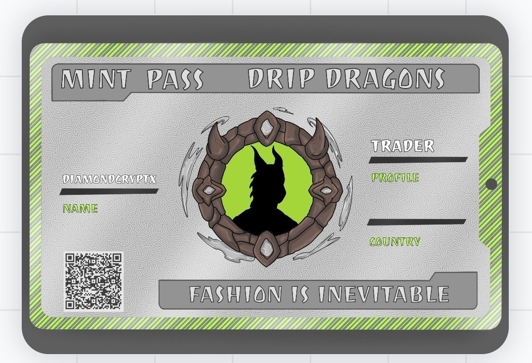 Diamondcryptx's tweet photo. Just configured my @DripDragons Mint Pass 🐉

Fashion is inevitable 🏆

Mint soon 👀 https://t.co/zFiY1J8Xz1