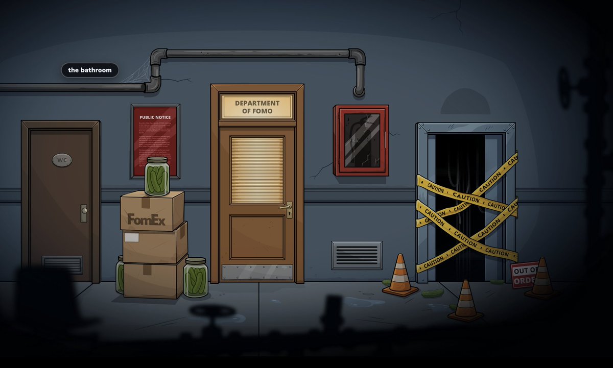 arkaha_eth's tweet photo. Two boxes and a jar of pickles have disappeared. Looks like a robbery took place. 

So the @FomiesNFT security department reports that this isnt the first incident involving this elevator.

Its also possible that the stolen goods were being taken out through the broken elevator.

Stay away from the elevator and dont try to test your insurance coverage - nobody needs that kind of trouble. Right? 😑