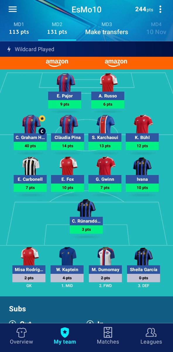 FPL_E1's tweet photo. @Schurrle_FWSL UWCL Fantasy MD2

131pts
#2 Egypt 🇪🇬
#3 World 🌍

#UWCLFantasy https://t.co/uDsQxPAFqq