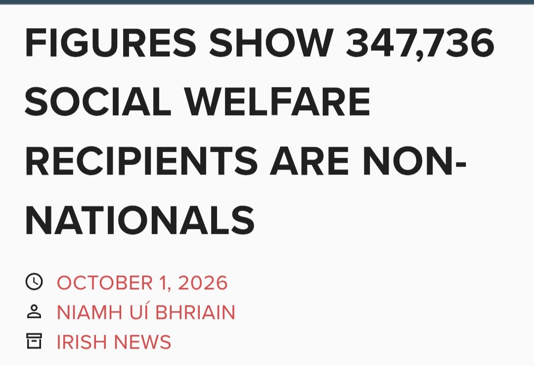 gavpepper85's tweet photo. A staggering 347,736 people who are non national are getting some form of a Social Welfare in Ireland.

Meanwhile Irish children are living in Emergency accommodation in Ireland let that sink in. https://t.co/WKucAklgOL