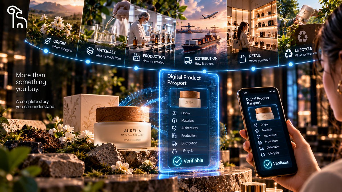 RAMMagentic's tweet photo. A physical product has more history than what a customer sees on the shelf or screen.

Its materials came from somewhere. Its components passed through a supply chain. Its production involved multiple stages. Its journey can continue long after the first purchase.

Much of that information, however, remains disconnected from the product itself.

Digital Product Passports offer a way to create a persistent digital identity around the physical item.

For Fashion & Beauty, that could mean making relevant information about origin, materials, authenticity, production, and lifecycle accessible throughout the product journey.

The product becomes more than something you buy.

It becomes something you can understand.