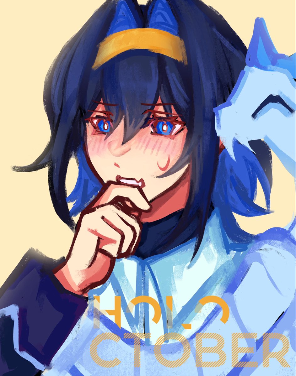 ix_mizu's tweet photo. Day 2: school uniform 
#kronillust #holoctober #holotrials https://t.co/ADYkrLhEzb