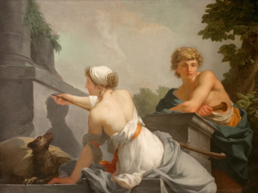 ghostinmypocket's tweet photo. Current obsession: women tracing their lovers shadow before they go off to war :( https://t.co/QTqW8nU6FV