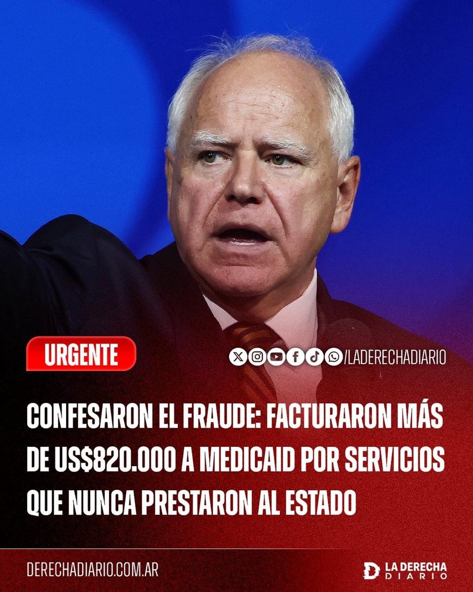 laderechadiario's tweet photo. 🚨🇺🇸 | CONFESARON EL FRAUDE AL ESTADO: Dos responsables de una empresa del estado demócrata de Minnesota se declararon culpables de haber estafado al Medicaid facturando cientos de miles de dólares por servicios de vivienda para personas vulnerables que nunca fueron prestados.

Llegaron a facturar más de US$820.000 y obtuvieron fraudulentamente más de US$500.000 del Estado, incluso utilizando datos de beneficiarios que nunca habían solicitado la asistencia. Ambos enfrentan hasta 20 años de prisión.