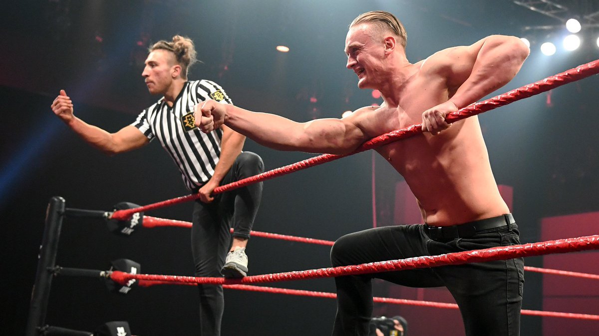 NXTUK_Legacy's tweet photo. Oct. 1, 2020:
At BT Sport Studios, Alexander Wolfe took issue with Pete Dunne's officiating following his loss to Noam Dar, leading to a confrontation.
#NXTUK Champion WALTER joined in on attacking the Bruiserweight, which brought out Ilja Dragunov for the save.
πΈ WWE https://t.co/K0PorRskvp