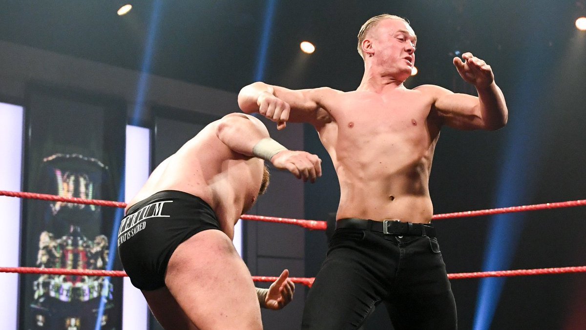 NXTUK_Legacy's tweet photo. Oct. 1, 2020:
At BT Sport Studios, Alexander Wolfe took issue with Pete Dunne's officiating following his loss to Noam Dar, leading to a confrontation.
#NXTUK Champion WALTER joined in on attacking the Bruiserweight, which brought out Ilja Dragunov for the save.
πΈ WWE https://t.co/K0PorRskvp