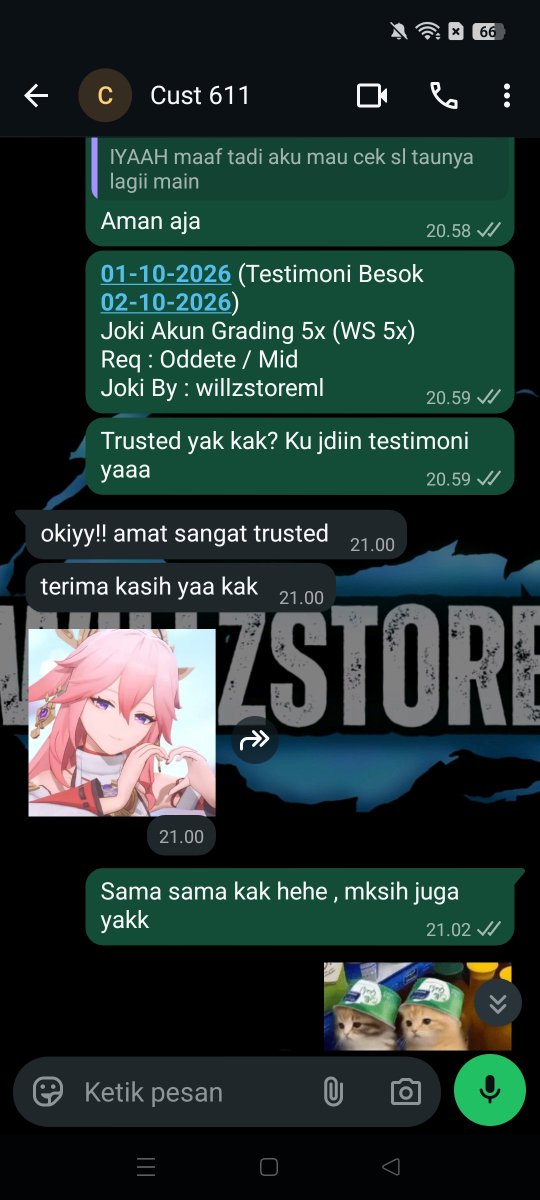 willzstoreml's tweet photo. 02-10-2026 
Testimoni Joki Akun Grading 5x (No Lose) (WS 5x)

Yang mau Joki ML / Joki Akun Bisa Langsung WA ya :
Epic 4K / ⭐
Legend 5K / ⭐
Mythic 7K / ⭐ https://t.co/UNSk5yT8Ts