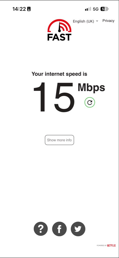 andcorps's tweet photo. @CelcomDigi this is your 5G speed at Ampang Park https://t.co/gINjgMD671