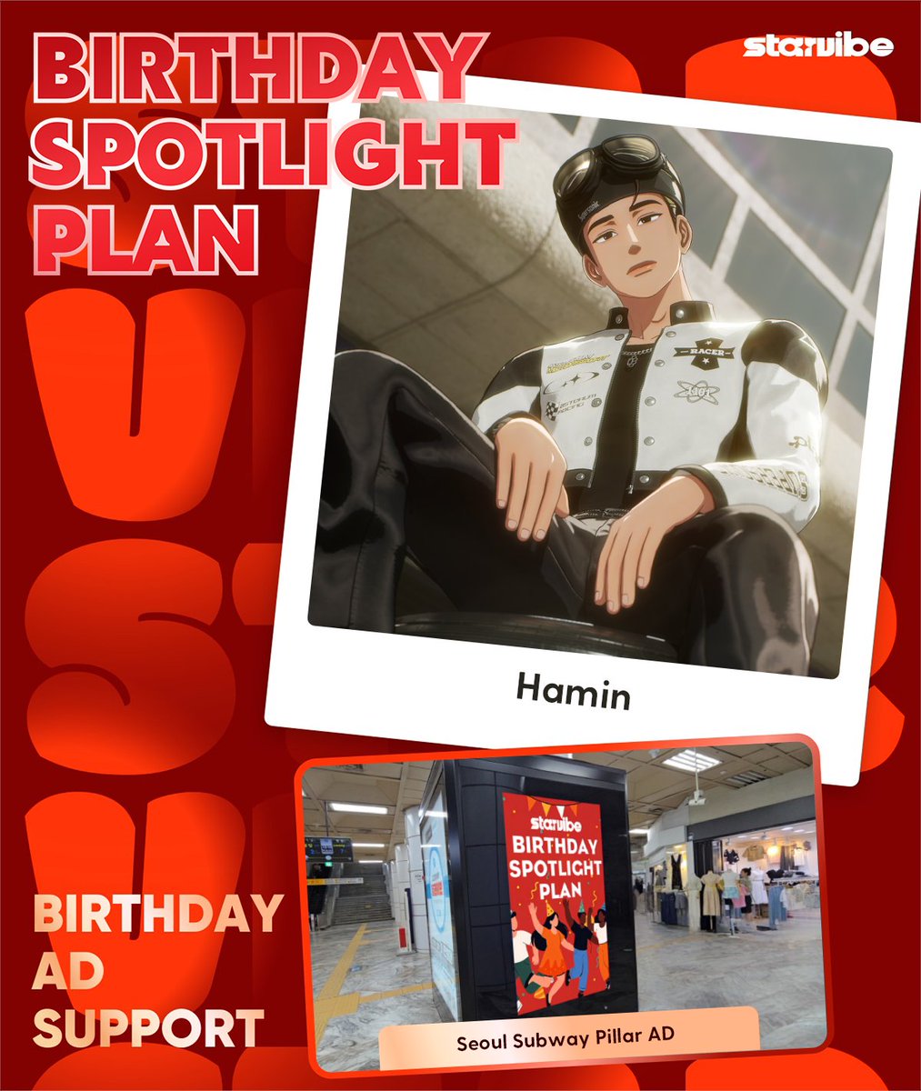 starvibe2015's tweet photo. Celebrate #Hamin’s special day with your votes!🎂
Support them in the Starvibe Birthday Spotlight 🌟

🥇 #1 wins a Seoul Subway Pillar AD 🚇✨

⏳ Voting ends: 2026.10.11 (KST)

Vote here 👉 https://t.co/HCa6d1IieF

#HAMIN #PLAVE #하민 #플레이브 https://t.co/V7Fj6PxSqN