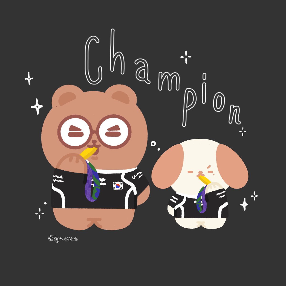 3ya_wawa's tweet photo. 🐻🐶🥇✨
#Gumayusi #Keria https://t.co/YbZ7mcR4lZ
