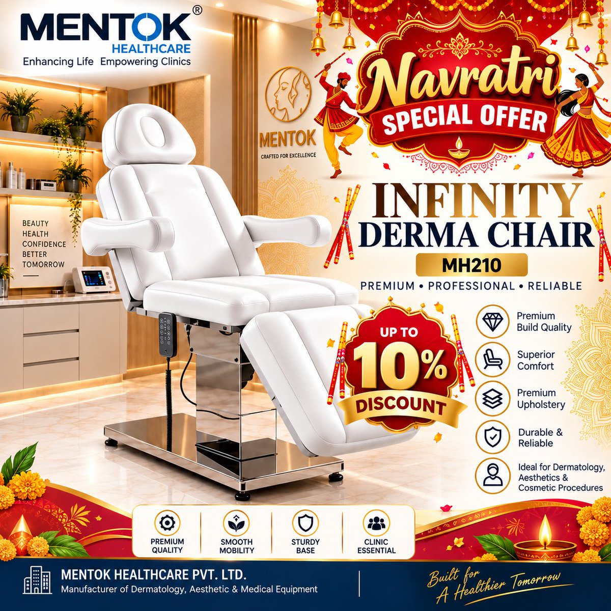 mentokhealth's tweet photo. β¨ Upgrade your clinic with premium comfort & professional performance
π« Designed for Dermatology, Aesthetics & Cosmetic Procedures.
#MentokHealthcare #DermaChair #Dermatology #AestheticClinic #CosmeticClinic #MedicalEquipment #DermatologyEquipment #AestheticEquipment https://t.co/e99ICLQRI8