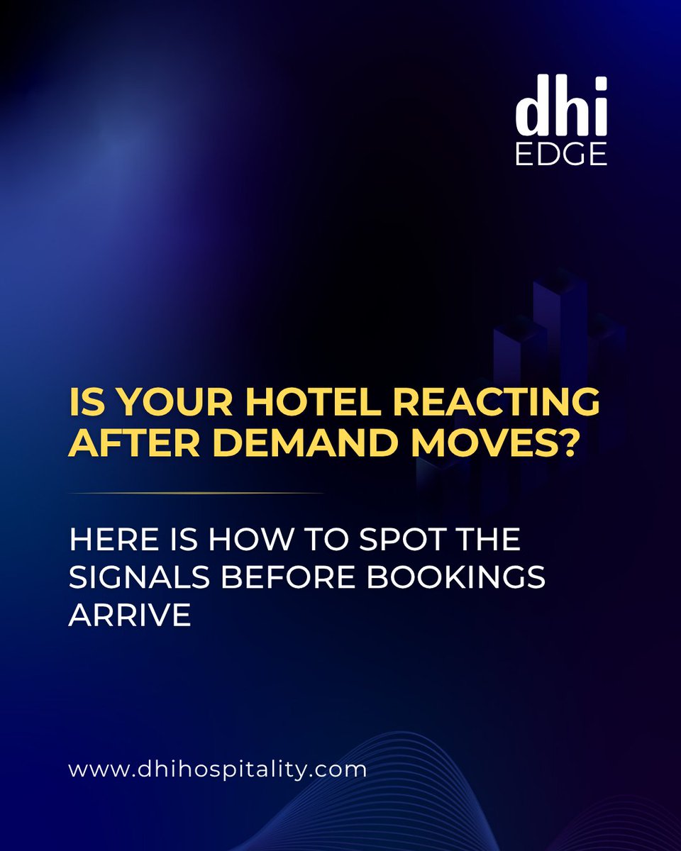 dhihospitality's tweet photo. Most hotels learn demand has shifted from the pickup report. By then, the search data that signalled it is a week old.

New on dhi Edge: four signals that move before bookings, and how to act on them in days

https://t.co/PcOc0MIFMc

#HotelRevenue #HotelMarketing #pulse. #dhiEdge https://t.co/Qy27mcoKVI