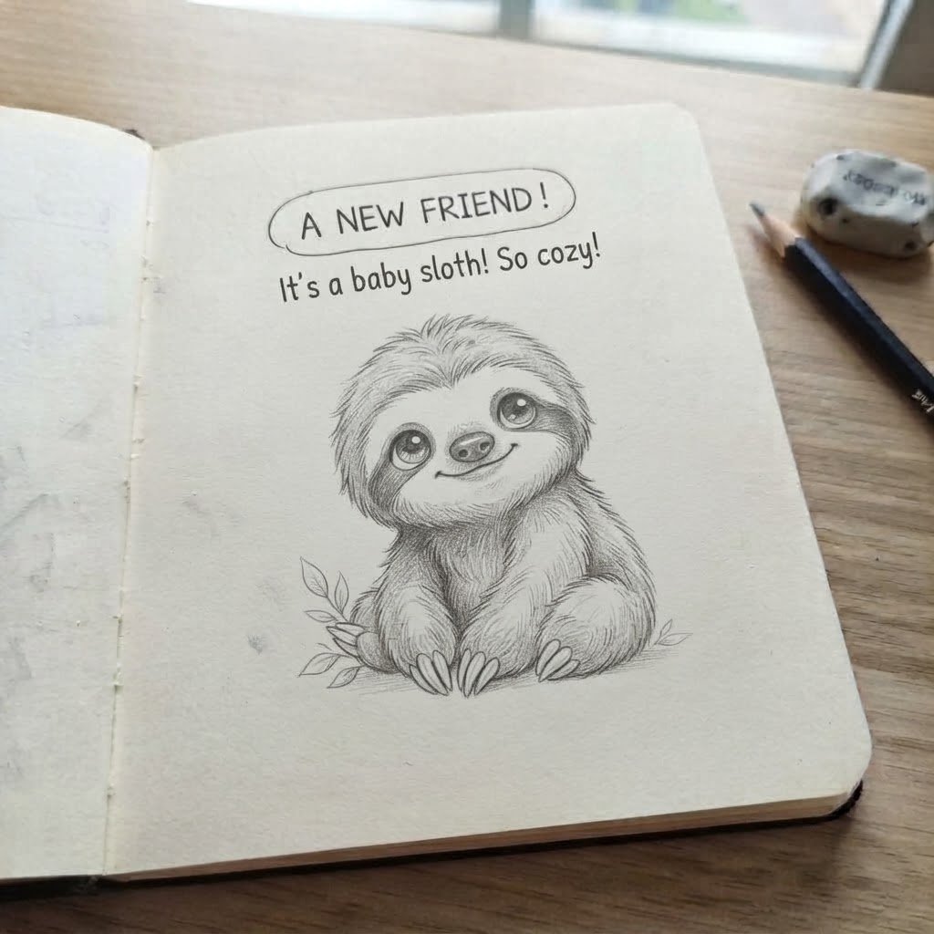 mirlandemorancy's tweet photo. #SketchbookArt #CuteAnimals #BabySloth #PencilDrawing #SketchOfTheDay #TraditionalArt #CuteSketch #CreativeArt https://t.co/aFynR0Lih4
