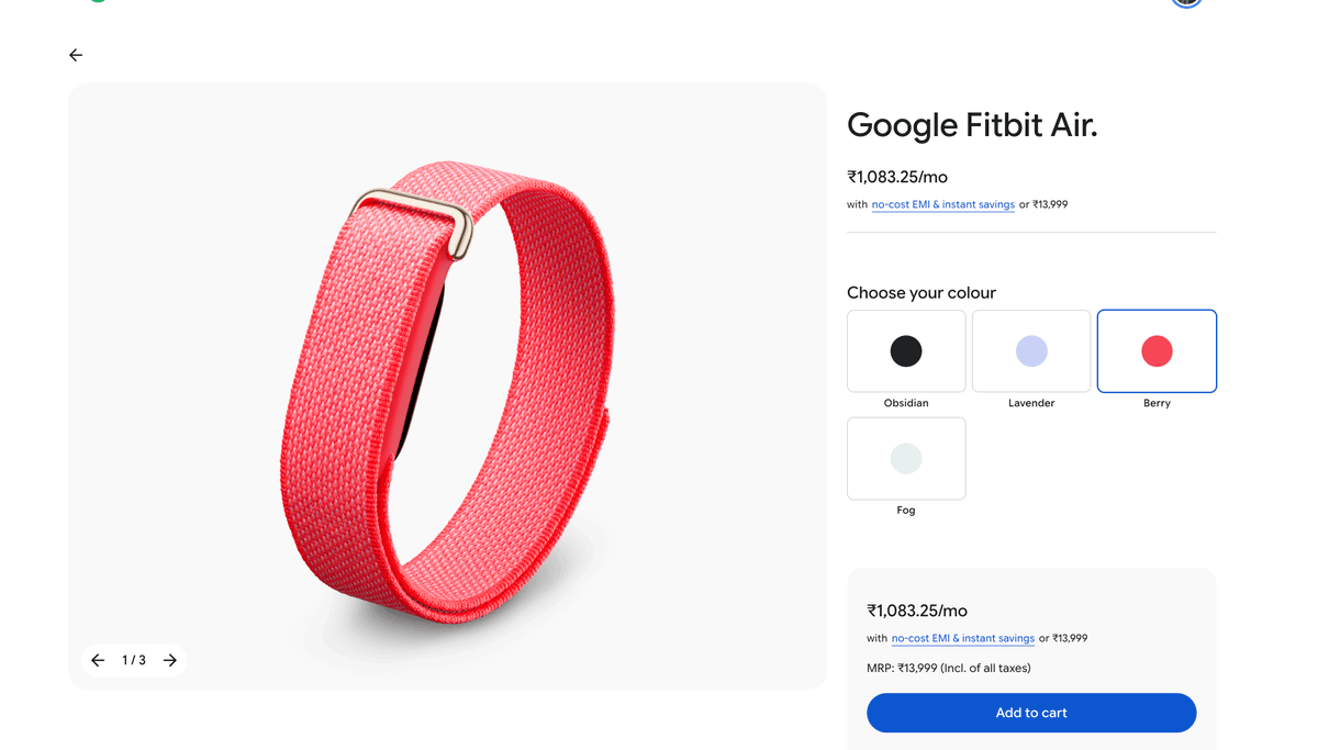 stufflistings's tweet photo. Fitbit Air has started selling in India officially. https://t.co/VFmtjOKkkN
