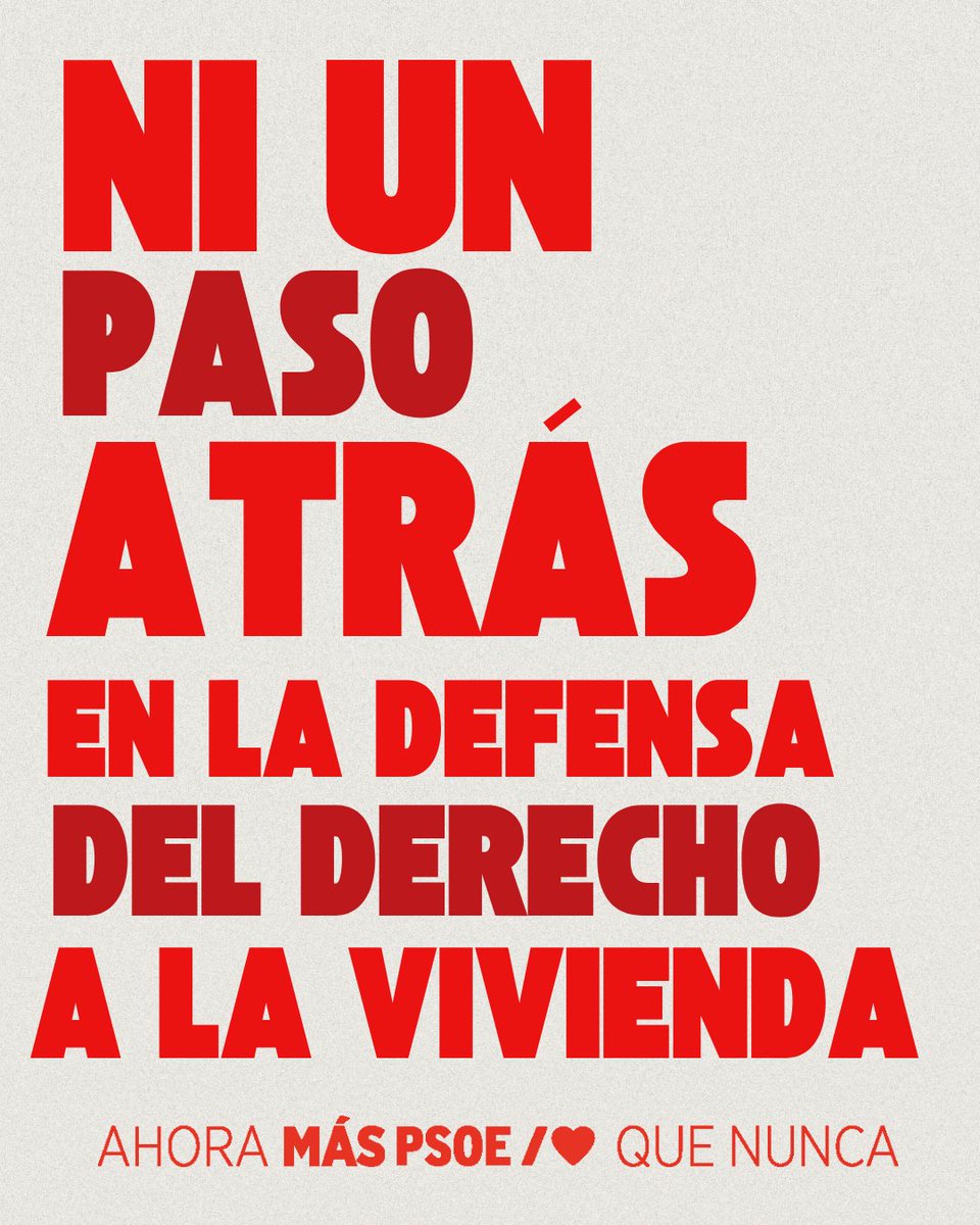 PSOE's tweet photo. #LaViviendaEsUnDerecho 🌹 https://t.co/pkZGSDfs2j