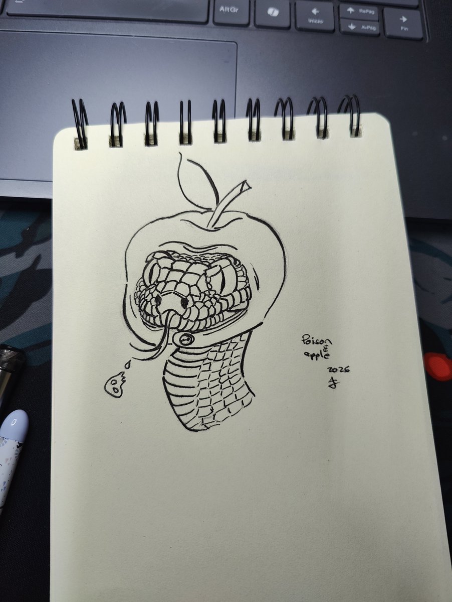 pauchoks's tweet photo. Day 1: Apple ~Poison  #inktober #witchtober #apple #poison https://t.co/aSELTvwMn7