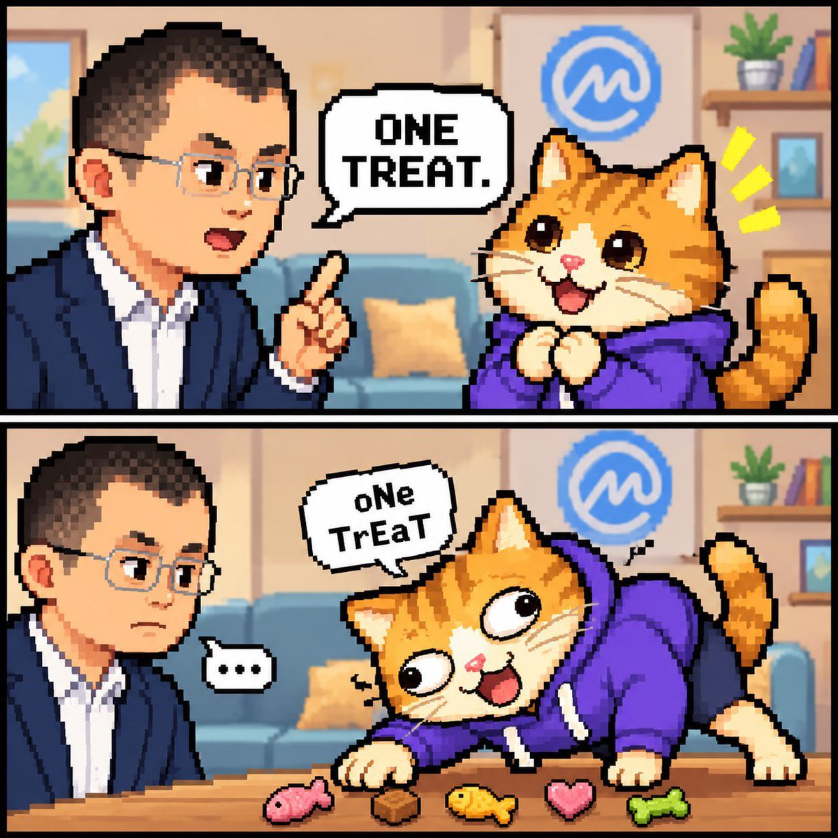 Coin_Market_Cat's tweet photo. 1 means 2 right? 😸 @cz_binance https://t.co/JAwNrE7B7q