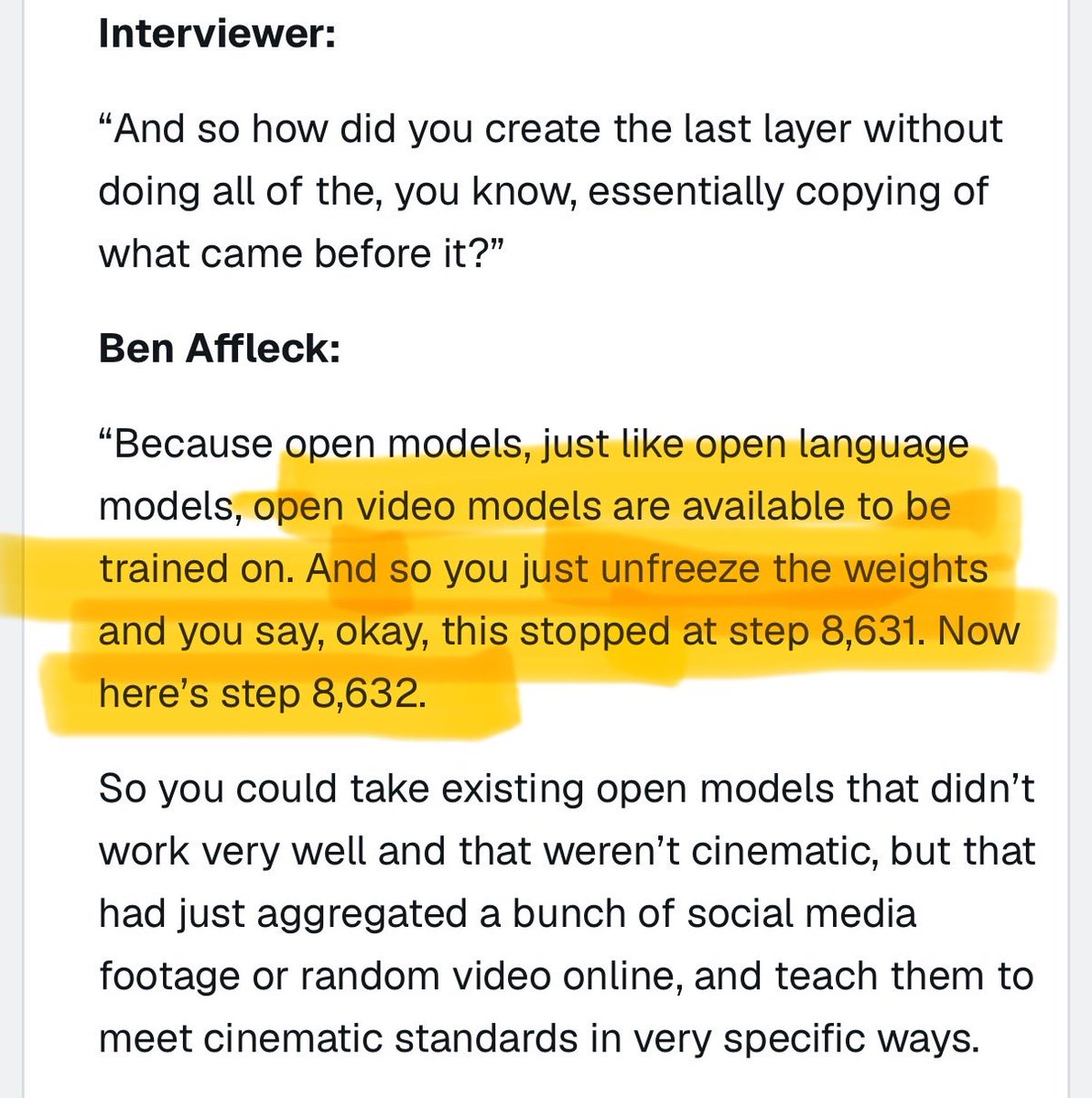 Thom_Wolf's tweet photo. Karpathy: disappears from X
 Ben Affleck: alright, gather round, so you'll want to freeze the base weights first, learning rate 2e-4 https://t.co/CG9GvBnmil