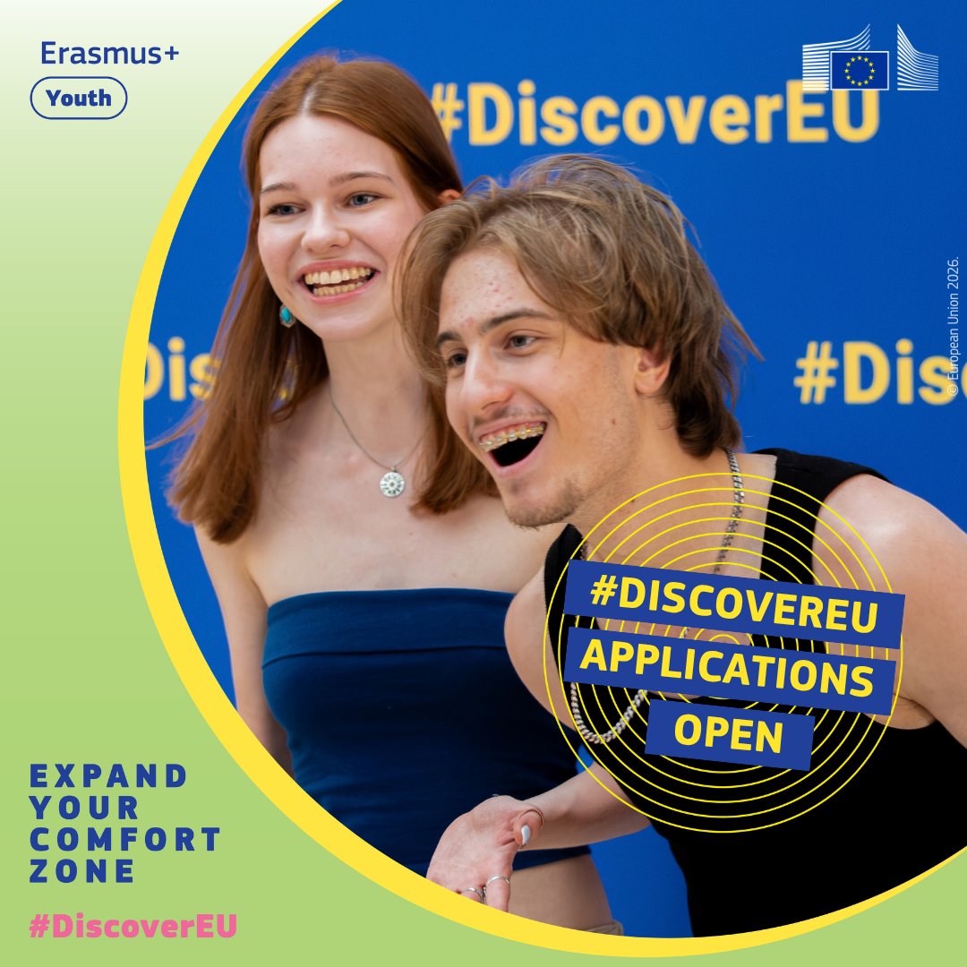 ECRepMalta's tweet photo. #DiscoverEU applications are OPEN! 🚆

If you’re 18 and from or residing in an EU country or an associated country, this is your chance to:

🎟️ Apply for a free railway pass
🌍 Explore Europe 
🤝 Meet and connect with fellow young travellers

Apply now: https://t.co/dPbXc7XqGB https://t.co/k2K7KJ3mpm