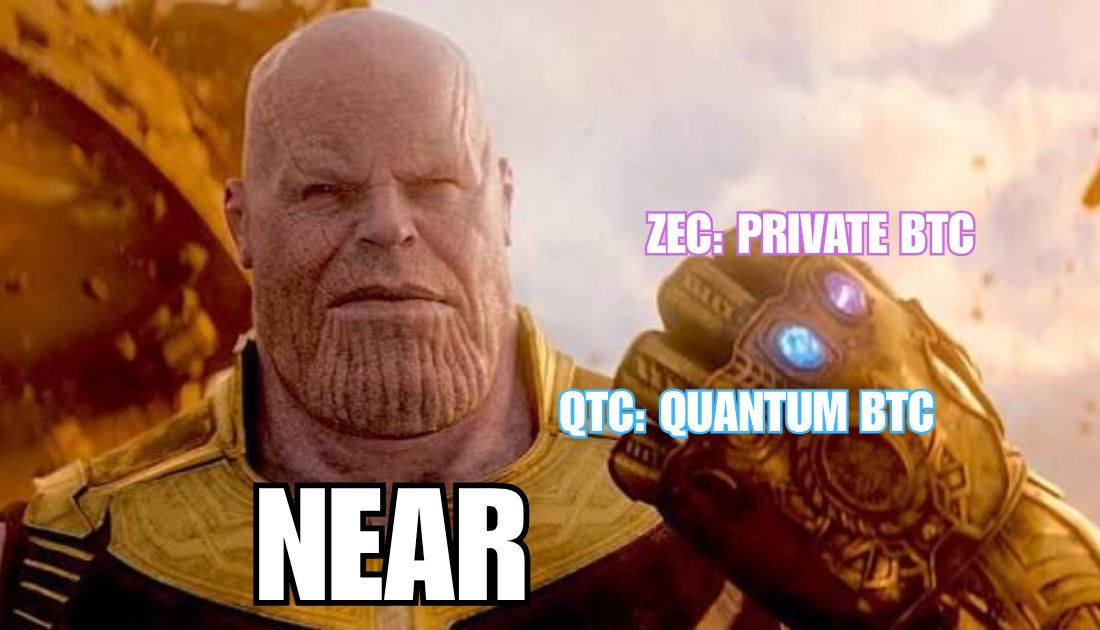 SingulartyNEAR's tweet photo. BTC, Private BTC, Quantum BTC. NEAR is collecting every version of Bitcoin, one chain at a time. https://t.co/qNrGIag6ib