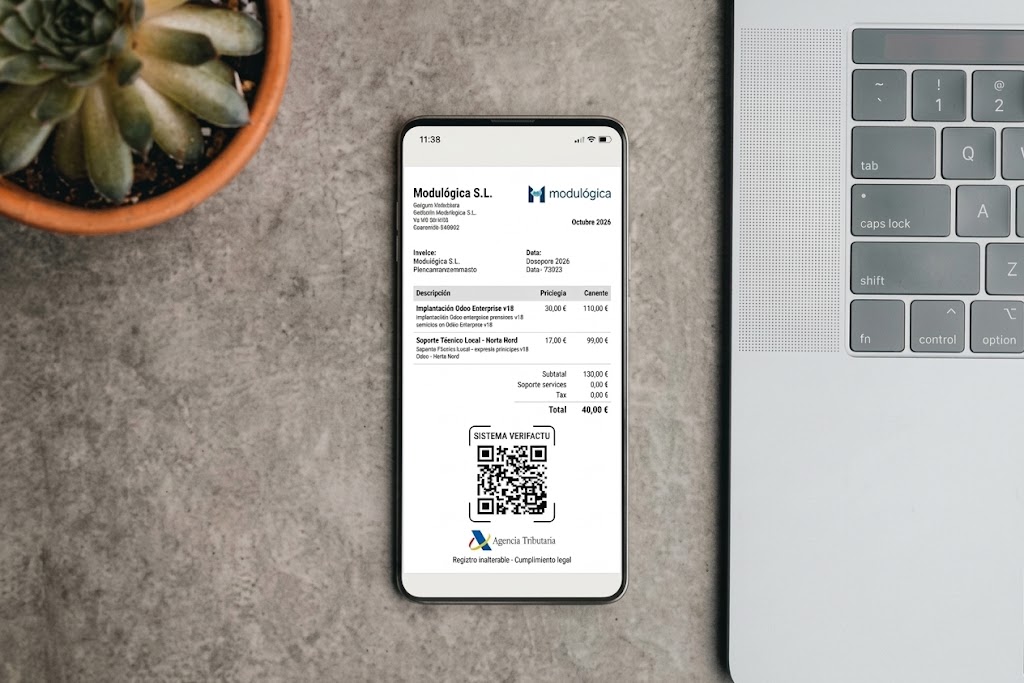 modulogica's tweet photo. 🚨 ¿Pyme en #Valencia lista para #Verifactu?

Evita sanciones de la AEAT con @Odoo Enterprise 20.

📄 Guía + Auditoría gratuita en Museros:
🔗 https://t.co/1N0hCgC8OT https://t.co/wuOuSrtdkI