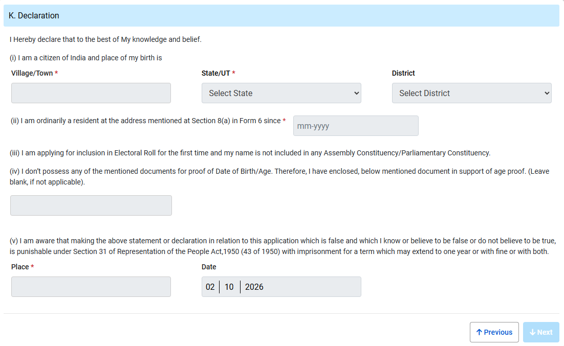 InvesysCapital's tweet photo. Hello @ECISVEEP @CEO_Maharashtra 

Left out voters can use form 6 for re-inclusion as per this report. However form 6 declaration asks to state " I am applying for inclusion in Electoral Roll for the first time " which is not the case.

You are taking wrong declaration from people for re-inclusion. Plz check on the issue.
@RitikaChopra__