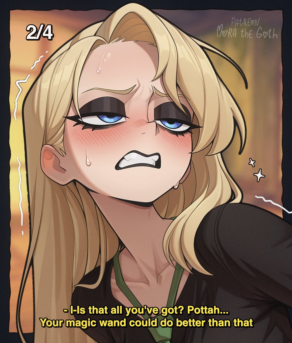RaunchyMumble's tweet photo. Draco Malfoid lost the battle of the magic wands...  
2/4 SFW https://t.co/49ZkejTatM