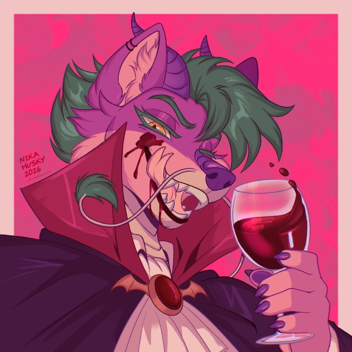 nika_husky_art's tweet photo. Halloween portrait commission for @cpt_Renco 🍷 https://t.co/vENF8ZnvDS