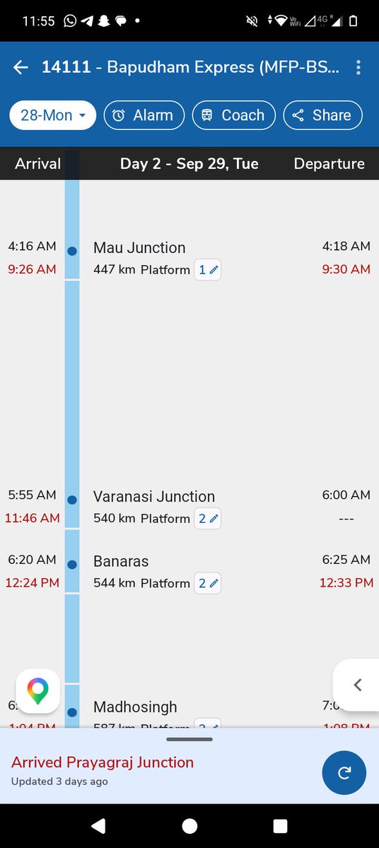 HomeoMedcare's tweet photo. @RailwaySeva @drmbsbner @DrmSamastipur @drmbsbner @RailMinIndia @PMOIndia @narendramodi ट्रेन नंबर 14111/14112 को ले कर आम जनता मैं बहुत निराशा है। सुपरफास्ट होने के बावजूद ट्रेन हर दिन 7 घंटे देरी से वाराणसी पहुंचती है। रेल प्रशासन प्रधानमंत्री जी का यश खराब कर रहा है। ट्रेन बिल्कुल time से चलाइये। https://t.co/H0Eyu8qD4a