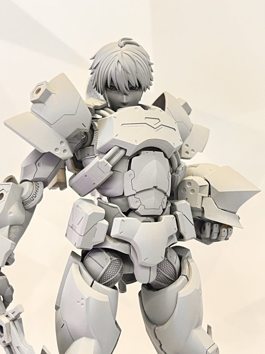 MegalomariaInfo's tweet photo. 全日本模型ホビーショー2026展示内容

アッシュ【アーマータイプポーンA1】は生配信後に瞳のデカールを貼り付けて展示中。
#メガロマリア #ヘキサギア 
#コトブキヤHS https://t.co/xy4ddstlQ2