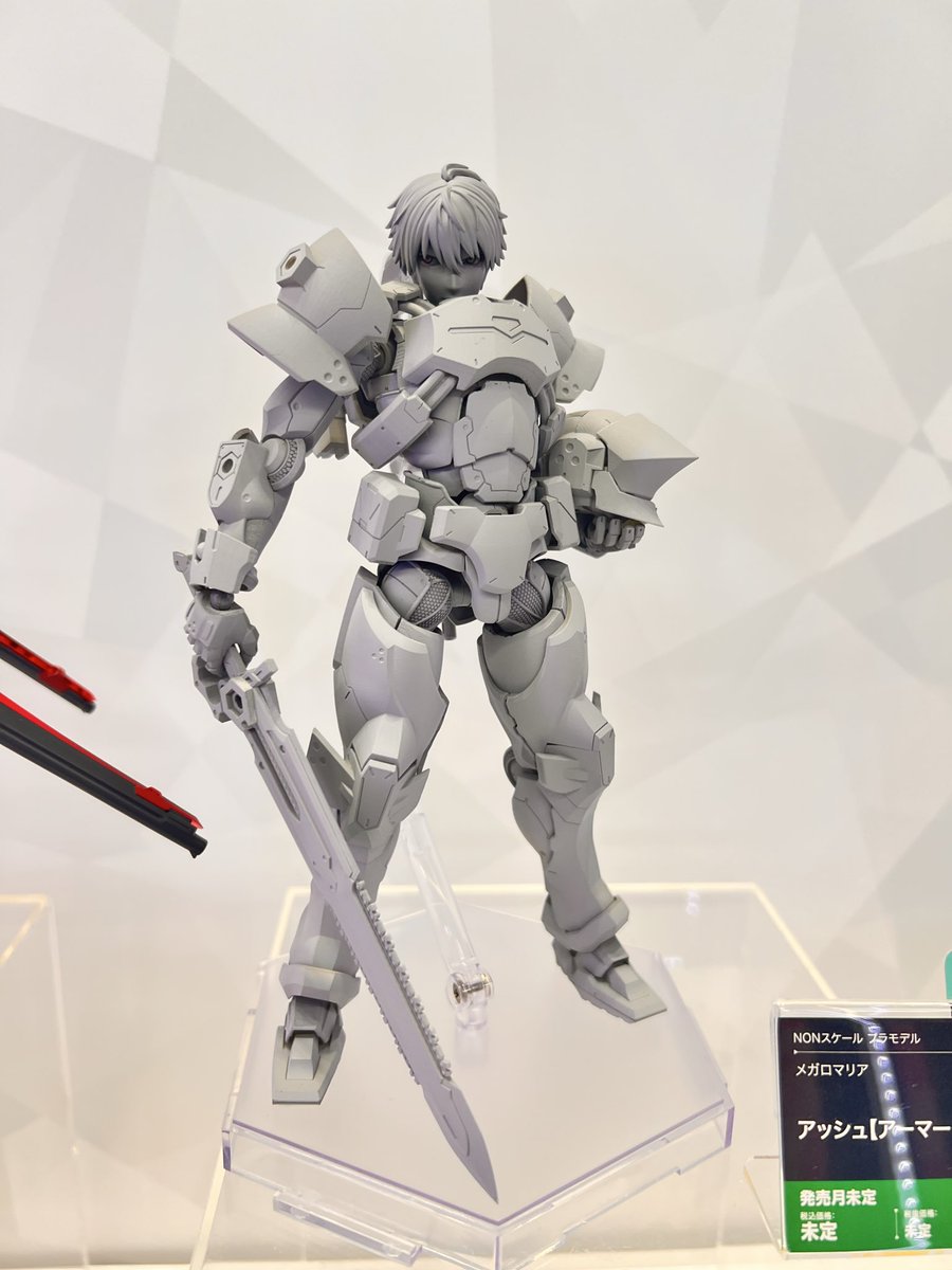 MegalomariaInfo's tweet photo. 全日本模型ホビーショー2026展示内容

アッシュ【アーマータイプポーンA1】は生配信後に瞳のデカールを貼り付けて展示中。
#メガロマリア #ヘキサギア 
#コトブキヤHS https://t.co/xy4ddstlQ2