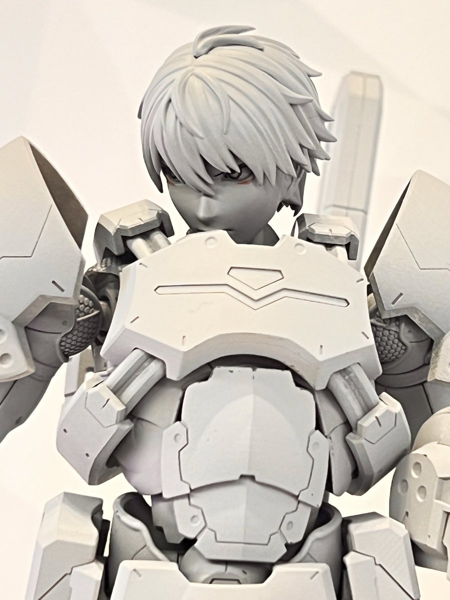 MegalomariaInfo's tweet photo. 全日本模型ホビーショー2026展示内容

アッシュ【アーマータイプポーンA1】は生配信後に瞳のデカールを貼り付けて展示中。
#メガロマリア #ヘキサギア 
#コトブキヤHS https://t.co/xy4ddstlQ2