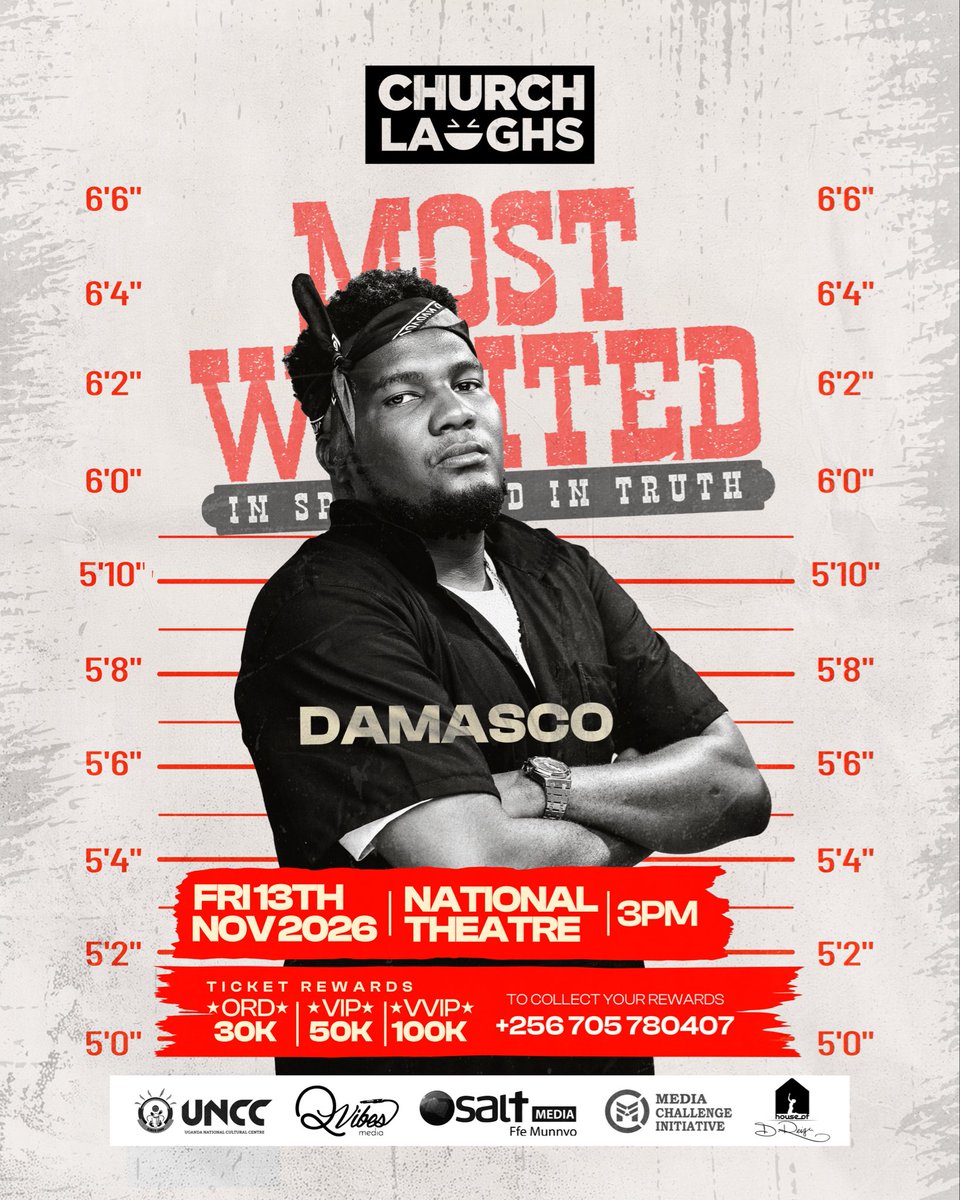 _churchlaughs's tweet photo. Get ready for @damasco48being bringing soulful sounds, powerful melodies and an unforgettable musical experience to the Most Wanted stage! ✨

📅 Friday, 13th November 2026
📍 National Theatre | ⏰ 3PM 

#ChurchLaugh2026
#MostWanted
#MoreThanAJoke https://t.co/oOf4swpHAb