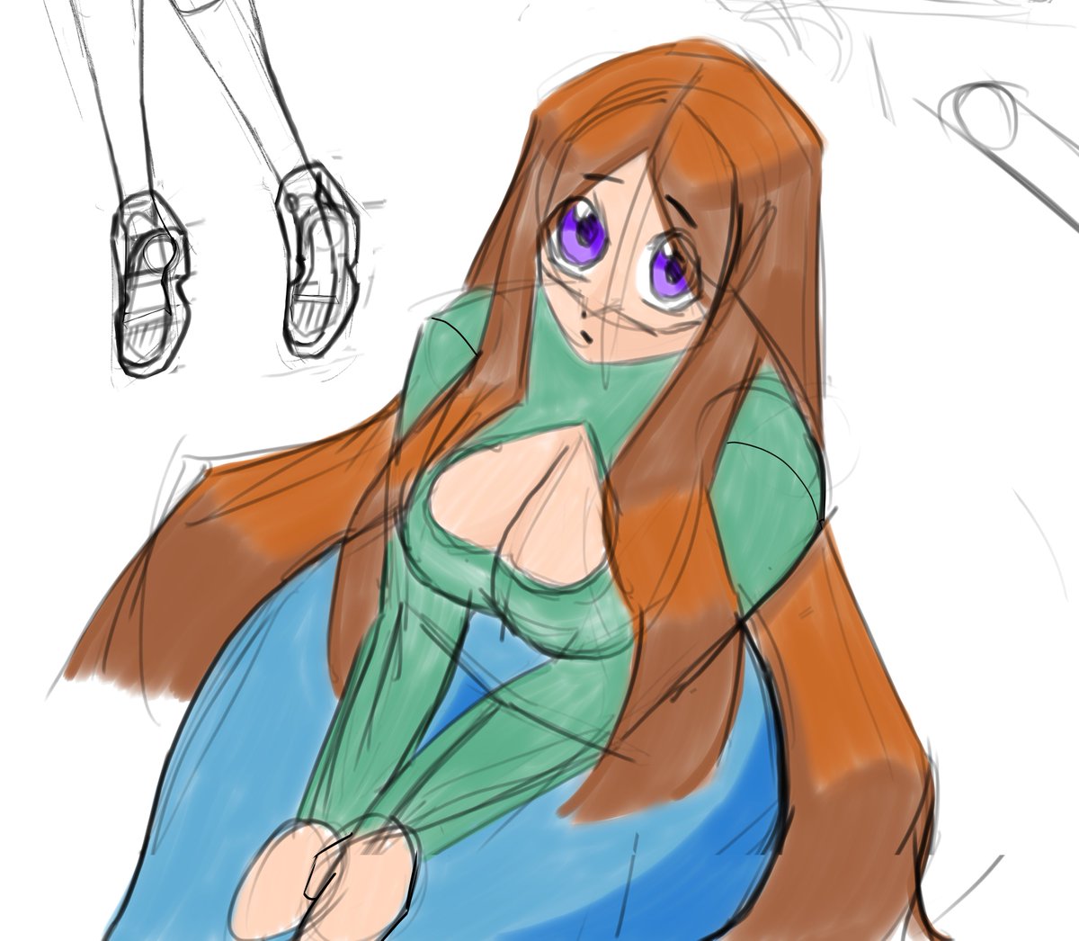 StrintdexArt's tweet photo. Some doodles. A sketch of Robella from Girls Frontline 2 and some OG characters. https://t.co/r9EycJ8x5N