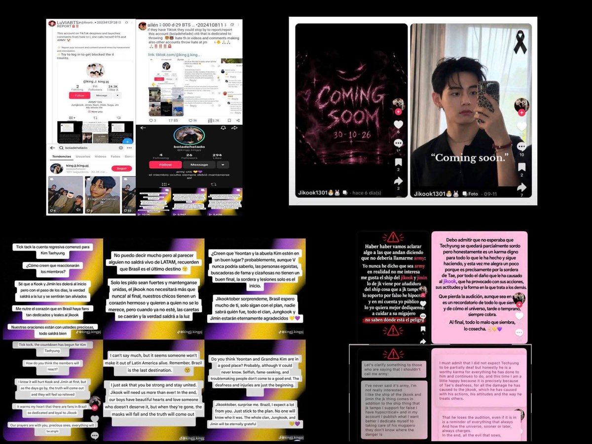 Cherryjkthv9597's tweet photo. We urge @BIGHIT_MUSIC
@HYBEOFFICIALtwt to take urgent action and make BTS V's safety their utmost priority following these threats of physical harm
PROTECT TAEHYUNG
BIGHIT AND HYBE TAKE ACTION
#ProtectTaehyung #ProtectYourArtist https://t.co/kKRwX5pJZV