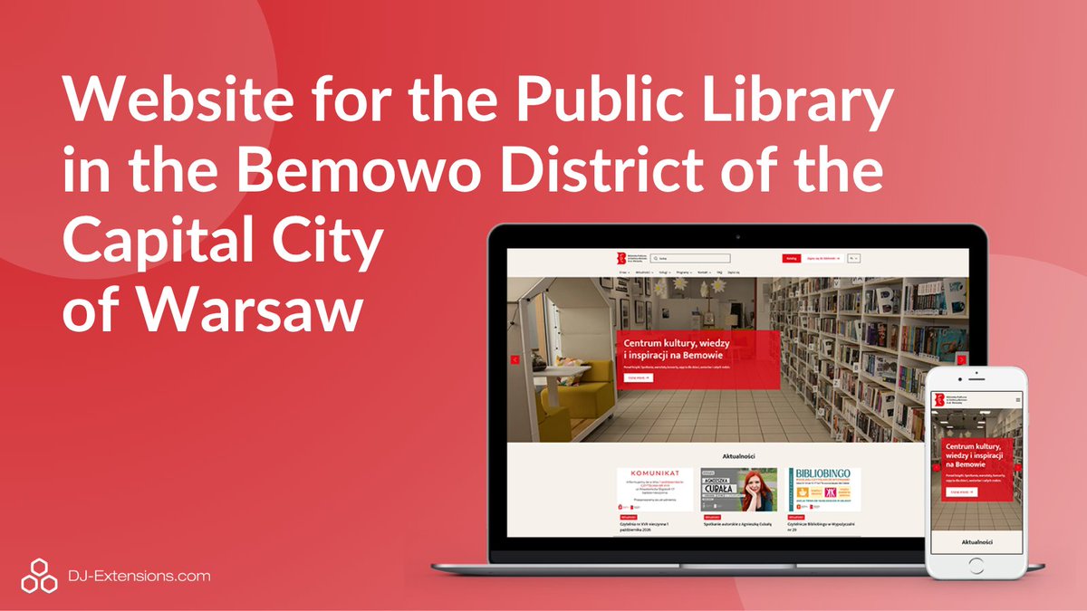 DJExtensions's tweet photo. New launch by DJ-Extensions! 🚀 The Public Library in Warsaw’s Bemowo District gets a fresh look and full digital accessibility! 📚♿

Check out the live website 👇
https://t.co/Ujbs5Xs97Y

Accessibility | WCAG Standards | Joomla System | Public Library Website https://t.co/IC9wmbU12s