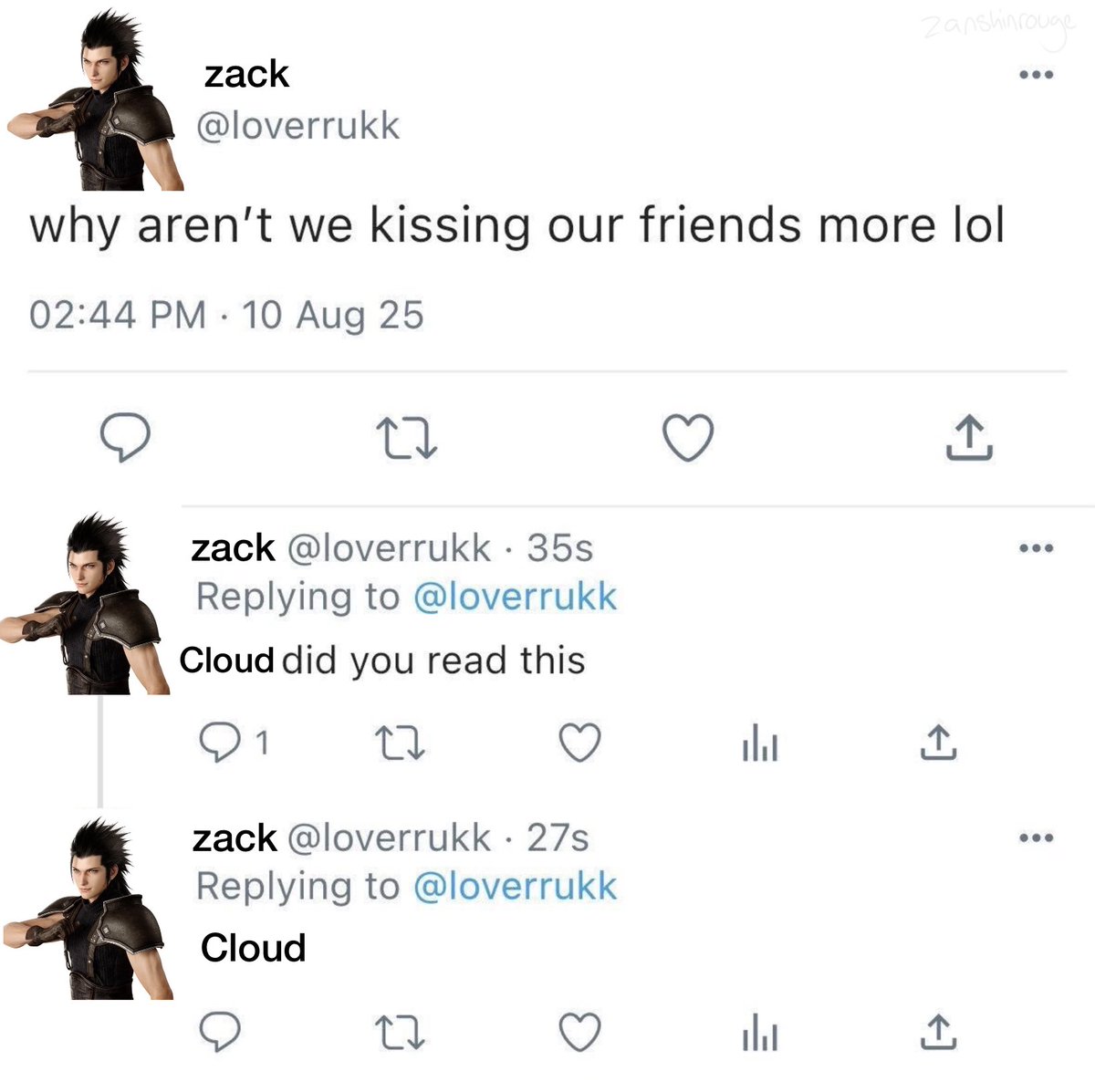 zanshinrouge's tweet photo. was inspired to make ff7 memes by favmoot… https://t.co/SBtoBOq4B5