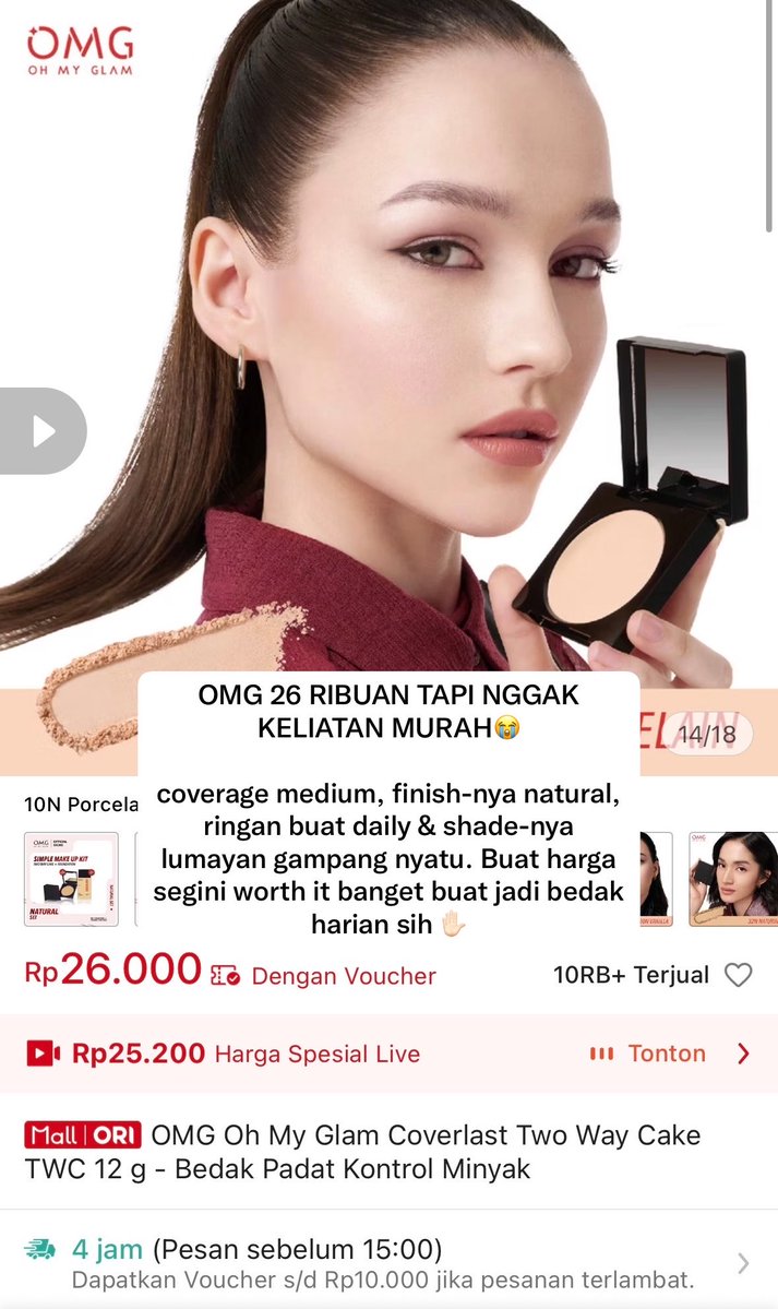 fellwya's tweet photo. in this economy gue cuma percaya sama makeup yg mau kerja rodi 😭

two way cake: bisa dipake sendiri, bisa jadi base. ada yg ramah di kantong, ada yg lumayan nguras dompet tapi worth it kalo emang bakal dipake terus. yg penting jangan mahal cuma buat jadi pajangan 🤝 https://t.co/hBWNcwaxM7
