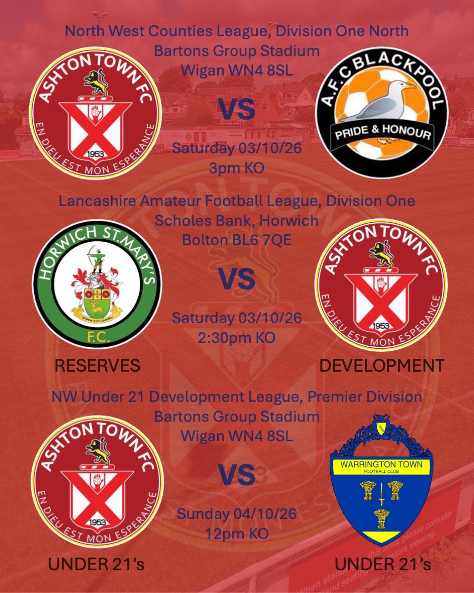 ashtontownfc's tweet photo. Where are you watching this weekend?

Clubhouse open from 1pm on Saturday with the rugby grand final on after the match 👌🏼 https://t.co/0o6zYei6pq