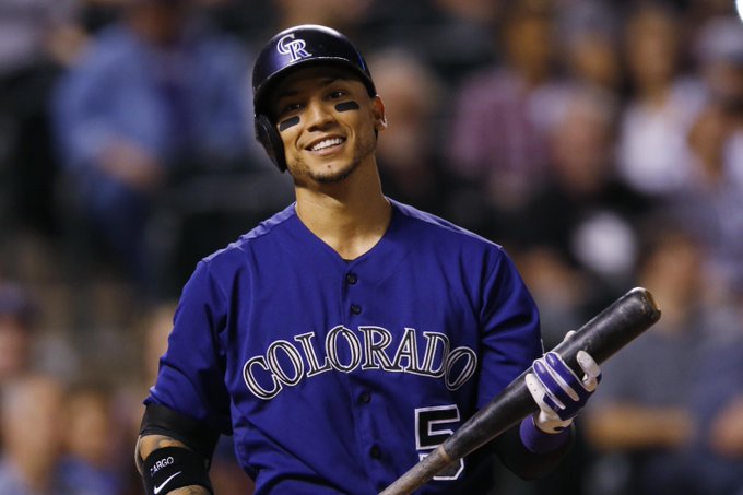 javiergon56's tweet photo. TERCER CHAMPION BAT
2/10/2010: Carlos González, de los Rockies, se convirtió en el tercer venezolano campeón bate en Grandes Ligas. El jardinero zuliano encabezó a los toleteros de la Liga Nacional con .336 de average (197H-587VB) y fue, además, líder en inatrapables. (Hilo) https://t.co/38ozEqd4uD