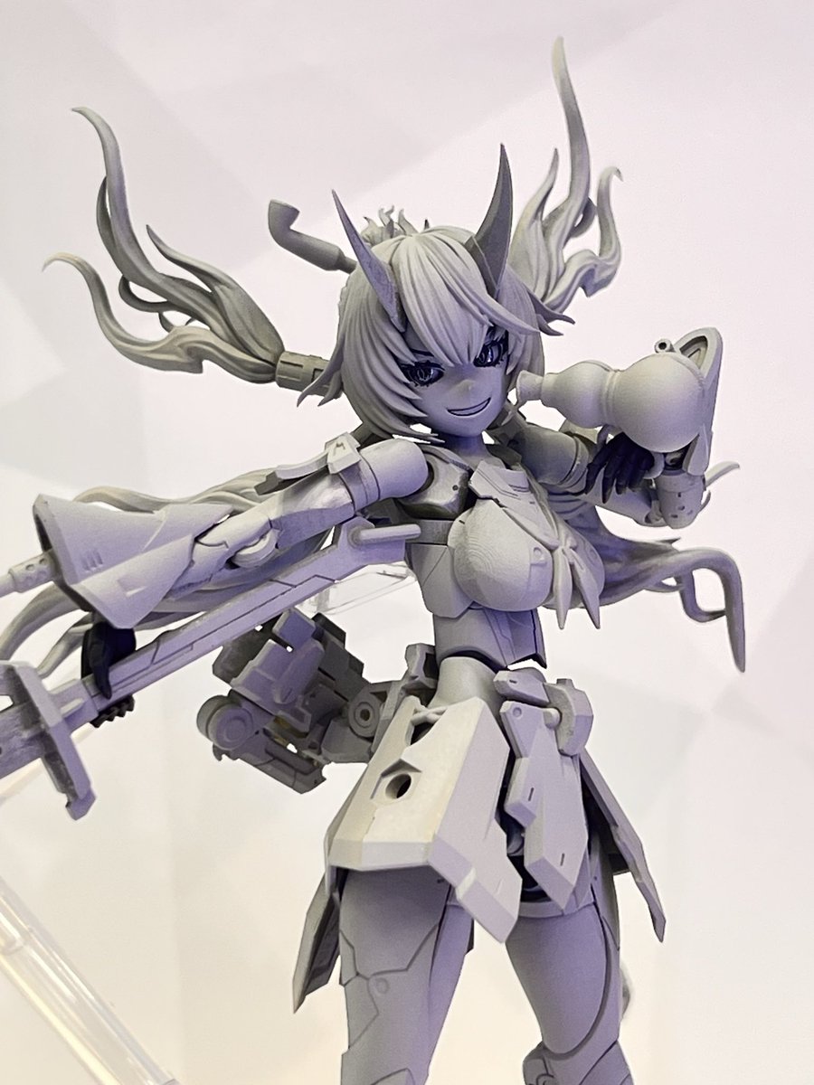 MegalomariaInfo's tweet photo. 全日本模型ホビーショー展示内容
風魔、是空を率いる鬼の少女『裂火』原型展示しています。

#メガロマリア #コトブキヤHS https://t.co/EEckUrTVTh