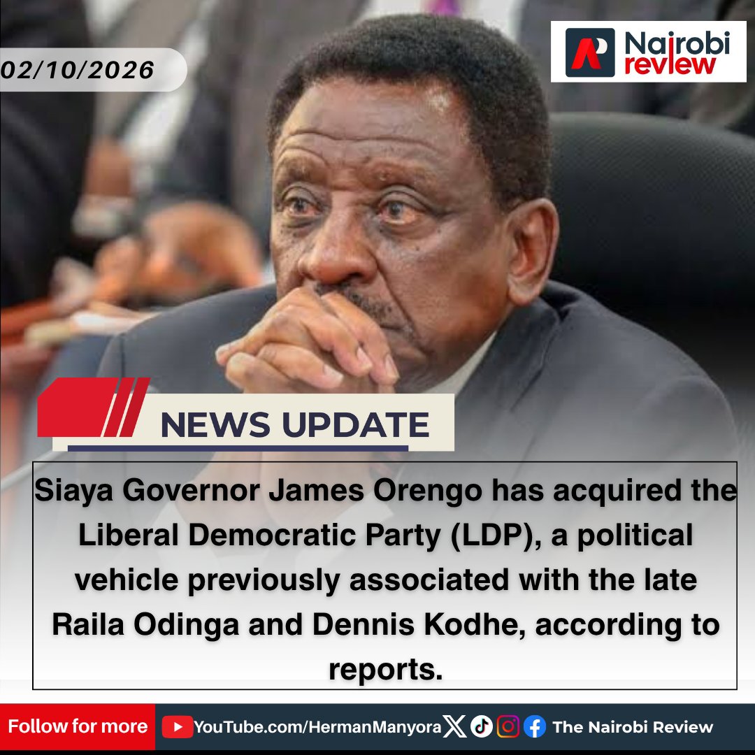 NairobiReviewKE's tweet photo. Siaya Governor James Orengo has acquired the Liberal Democratic Party (LDP), a political vehicle previously associated with the late Raila Odinga and Dennis Kodhe.@HManyora
#JamesOrengo #LDP #EdwinSifuna #RailaOdinga #KenyaPolitics #TheNairobiReview https://t.co/iMq7tXEs75