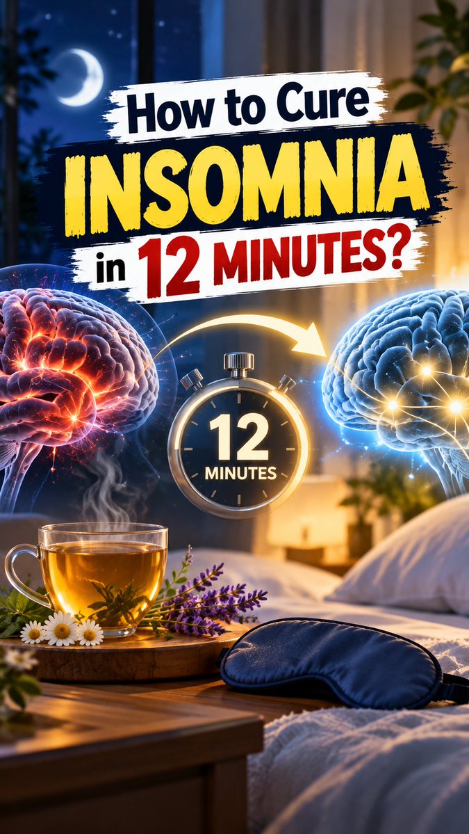 VitalsAtlas's tweet photo. Can’t sleep? Your body may be tired—but your brain is still in “awake mode.” 🌙

https://t.co/J9R4fNOBtM

Can you cure insomnia in 12 minutes? Not literally. But a short 12-minute wind-down routine may help calm your system and make falling asleep easier.

Try this tonight:

🌬️ 3 min — Slow, controlled breathing
🧘 3 min — Relax your muscles from head to toe
📵 2 min — Put the phone away and dim the lights
🧠 2 min — Write down tomorrow’s worries or tasks
😴 2 min — Lie quietly and focus only on slow breathing
The goal isn’t to force yourself to sleep—it’s to create conditions that make sleep easier.
If insomnia is frequent or persistent, consider speaking with a healthcare professional.
#Insomnia #SleepBetter #SleepTips #BetterSleep #SleepHealth #HealthySleep