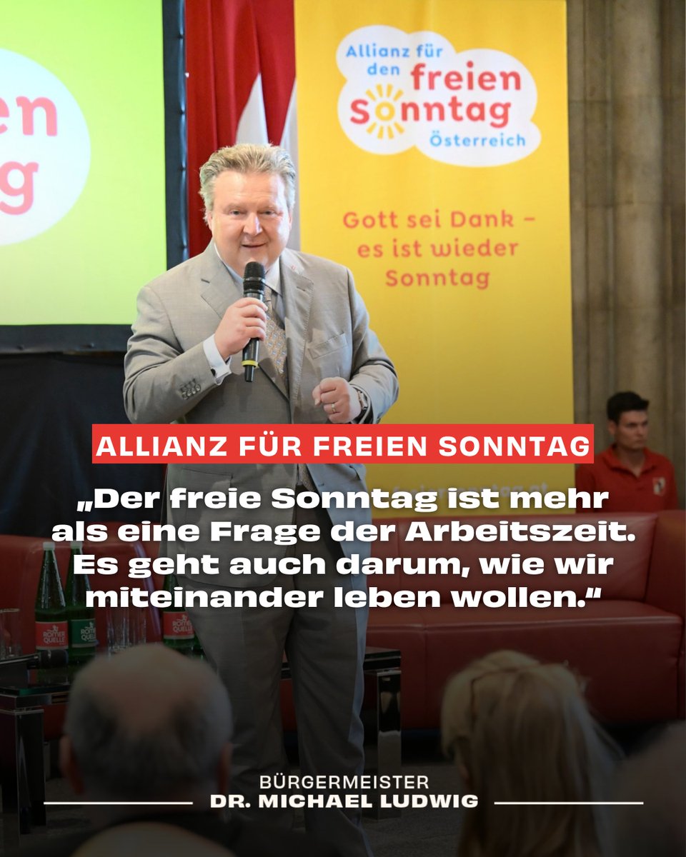 BgmLudwig's tweet photo. Zeit mit der Familie, mit Freund:innen, für Gemeinschaft, Sport und Kultur ist ein wichtiger Teil unserer Lebensqualität. Gerade in einer Großstadt wie Wien braucht es deshalb Zeiten, die möglichst viele Menschen miteinander teilen können. https://t.co/Ycx3KdJJvd